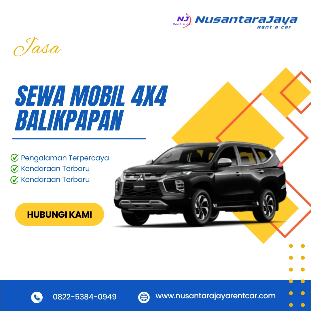 sewa mobil 4x4 balikpapan