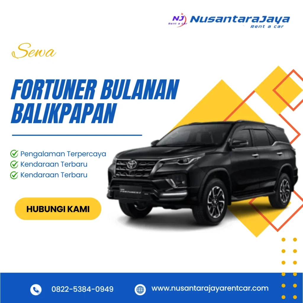 Sewa Fortuner Bulanan Balikpapan