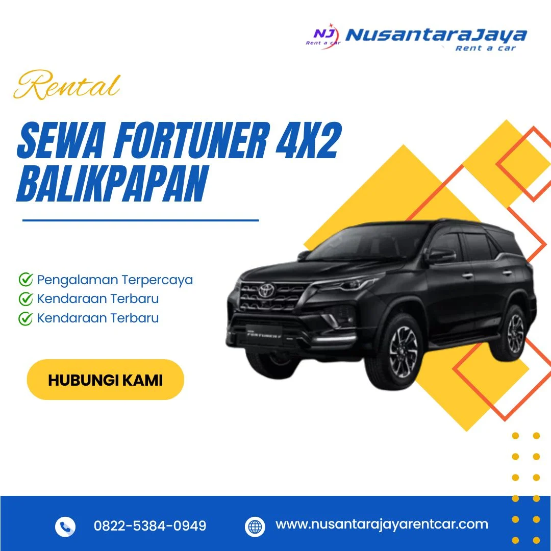 Sewa Fortuner 4x2 Balikpapan