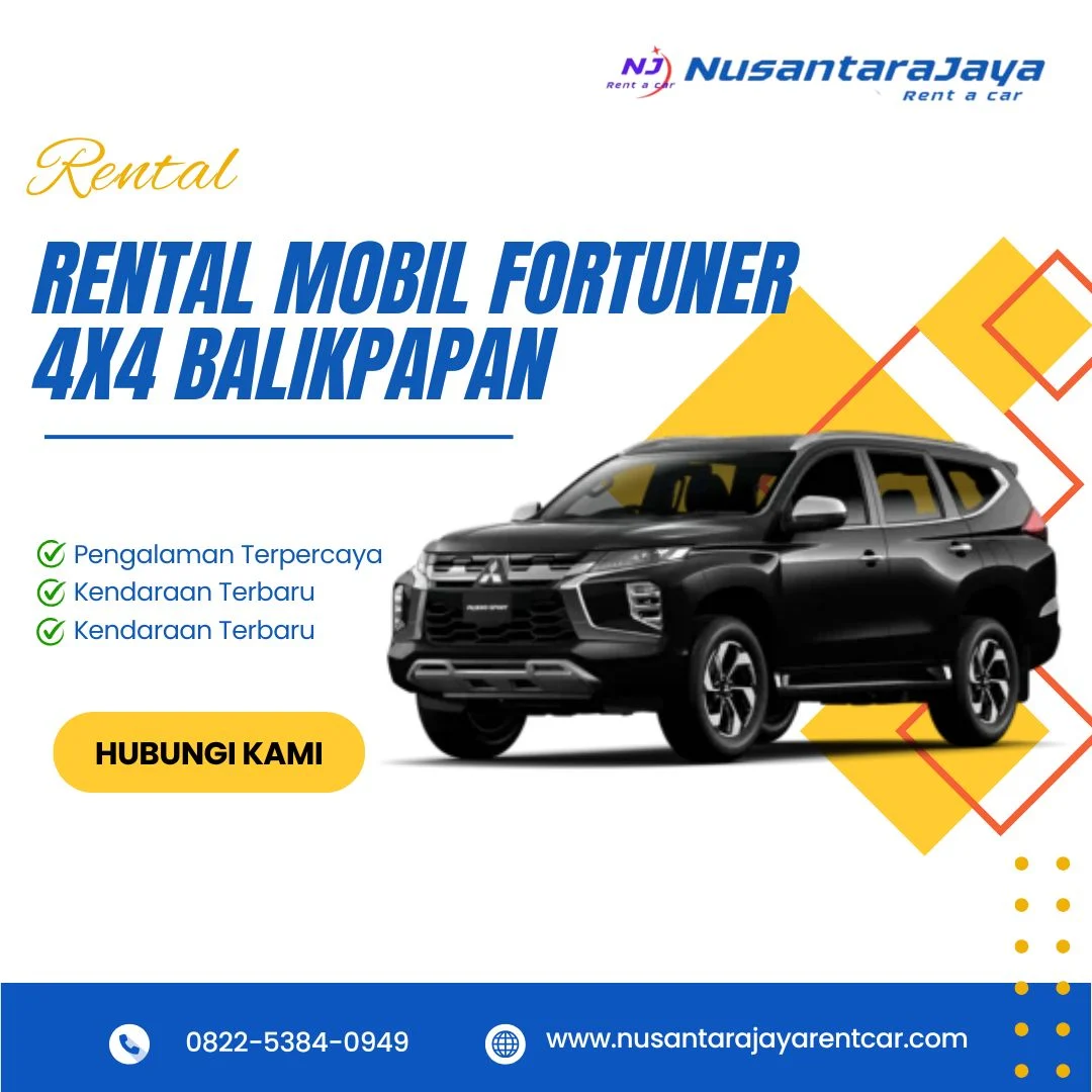Rental Mobil Fortuner 4X4 Balikpapan